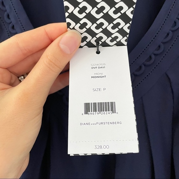 NWT Diane Von Furstenberg Davi Chiffon Blouse - Picture 12 of 12